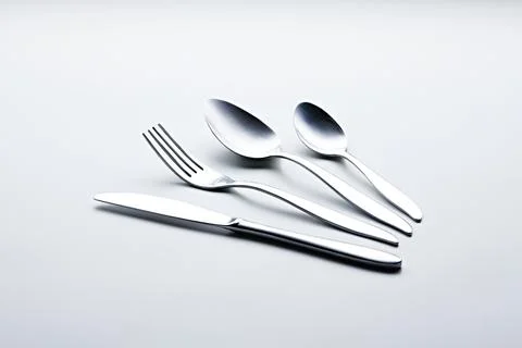 Spoon Fork Knife Plate Stock Photos