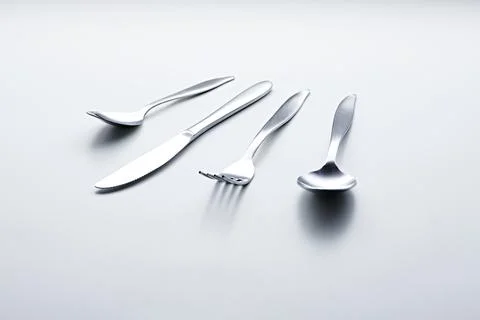 Spoon Fork Knife Plate Stock Photos