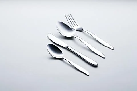 Spoon Fork Knife Plate Stock Photos