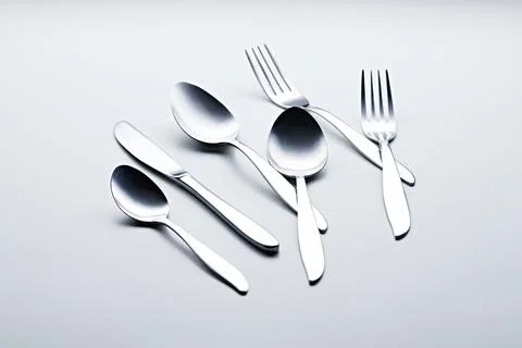 Spoon Fork Knife Plate Stock Photos