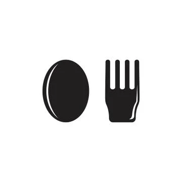 Spoon fork symbol decoration vector Stock Illustration