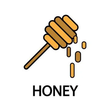 Spoon for honey Stock Illustration
