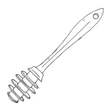 Spoon for honey. Stock Illustration