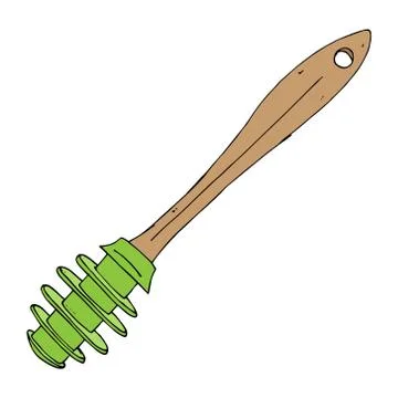 Spoon for honey. Stock Illustration