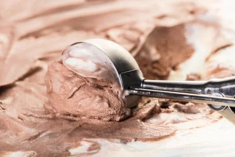 Spoon ice cream Stock Photos