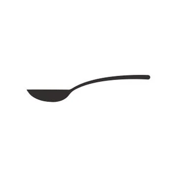 Spoon icon empty isolated on white. Stock Illustration