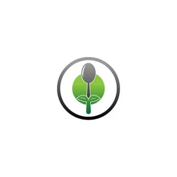 Spoon icon logo vector Stock Illustration
