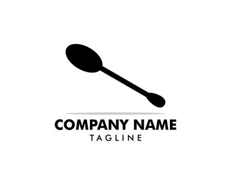 Spoon icon vector logo illustration Stock Illustration