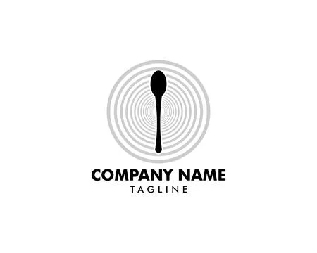 Spoon icon vector logo illustration Stock Illustration