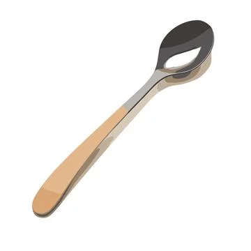 Spoon isolated on white background. Kitchen utensils. Vector illustration. 스톡 일러스트
