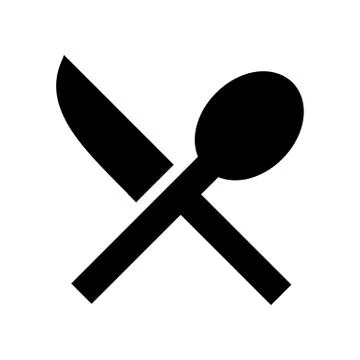 Spoon &amp; Knife Web Icon Stock Illustration