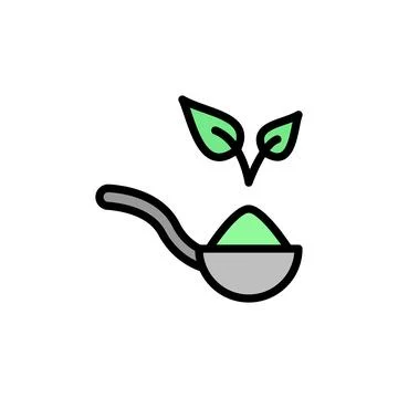 Spoon leaf icon. Simple color with outline vector elements of alternative Stockillustratie