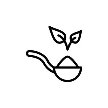 Spoon leaf icon. Simple line, outline vector elements of alternative medicine Illustrazione stock