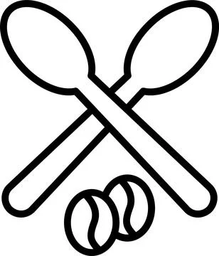 Spoon Line Icon Design Stock Illustration