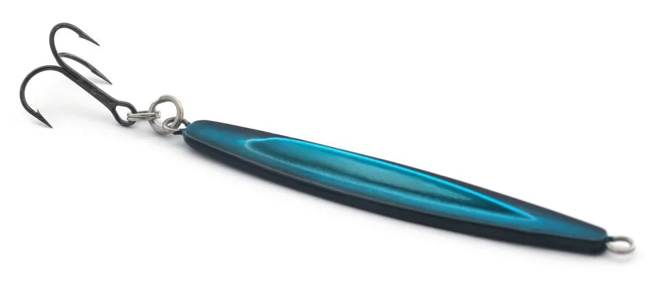Spoon lure with hook Stock Photos