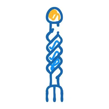 Spoon with madler bartender icon doodle illustration Illustrazione stock