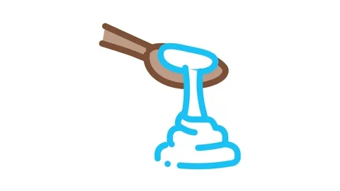 Spoon of mayonnaise Icon Animation Stock Footage 145283283