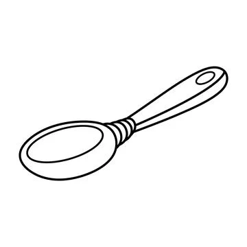 Spoon Outline Vector Illustration Stock Illustration