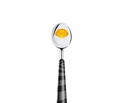 Spoon of pills Stock Photos