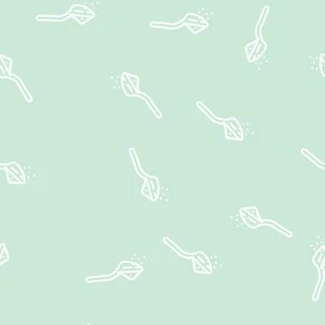 Spoon with powder line vector seamless pattern Stock Illustration