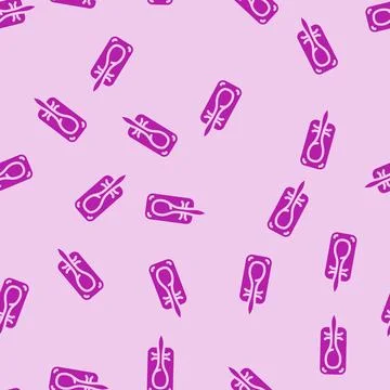 Spoon rest home interior glyph vector seamless pattern Stock Illustration