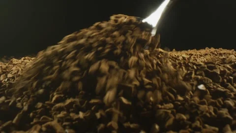 Spoon scoopes instant dried coffee Stock Footage 138213627
