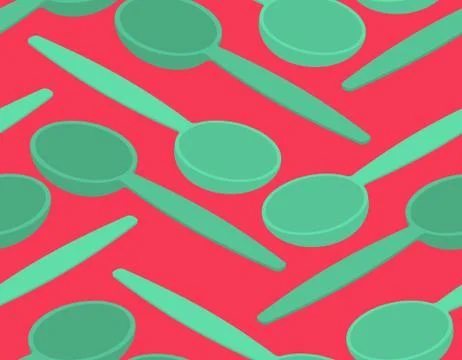 Spoon seamless pattern. Cutlery texture background ornament Stock Illustration