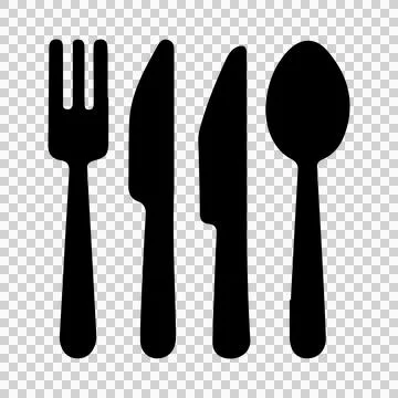 Spoon silhouette vector icons set Illustrazione stock