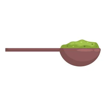 Spoon spirulina icon cartoon vector. Alga plant Stock Illustration