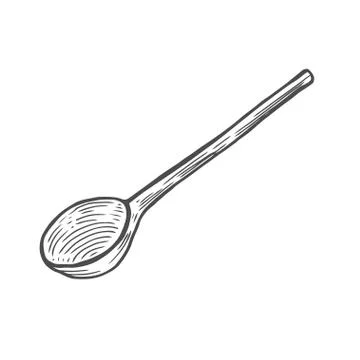 Spoon in style engraving イラスト素材