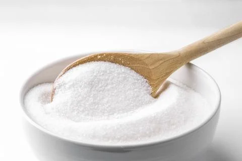 Spoon with sugar Stock Photos