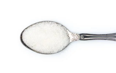 Spoon with sugar Stock Photos