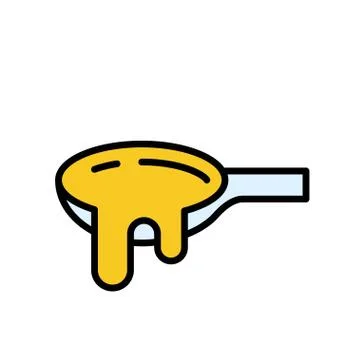 Spoon of syrup vector icon, filled design Stock Illustration