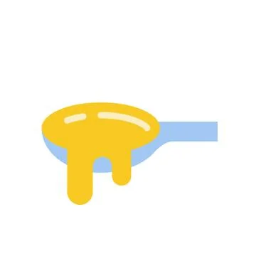 Spoon of syrup vector icon, flat design Ilustración de archivo