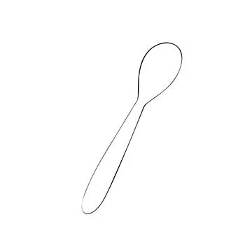 Spoon teaspoon icon vector line eps picture Stock Illustration