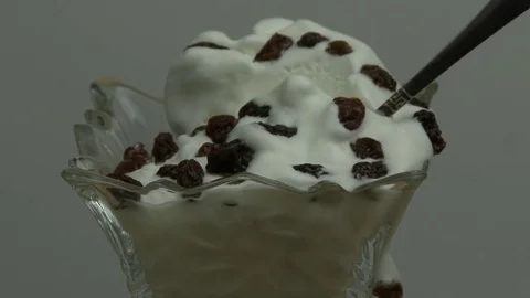 Spoon in vanila ice cream 스톡 동영상 78906412