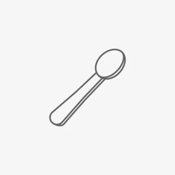 Spoon vector icon Stock Illustration