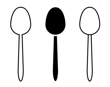 Spoon vector icon. Simple spoon illustration isolated on white background. Stock Illustration