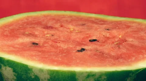 Spoon of water melon Stock Footage 68375194