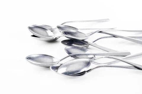 Spoon on white background Stock Photos