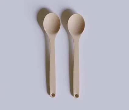 Spoon wood texture realistic render (1) Illustration