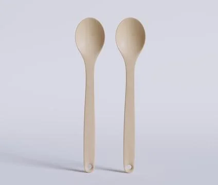 Spoon wood texture realistic render (12) Stock Illustration