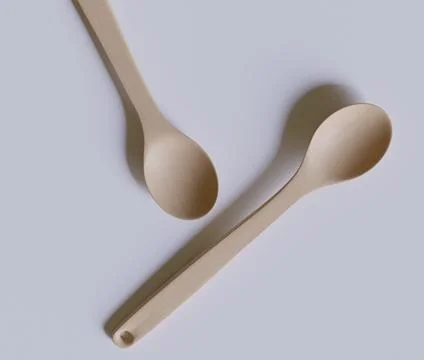 Spoon wood texture realistic render (11) Stock Illustration