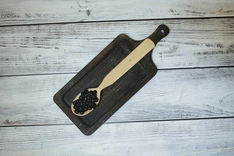 Spoonful of blackcurrant Foto stock