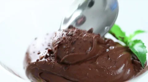 Spoonful of mousse Stock Footage 937326