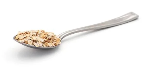 Spoonful of oatmeal Stock Photos