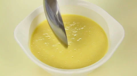 Spooning Cake Mix Stock Footage 1103960