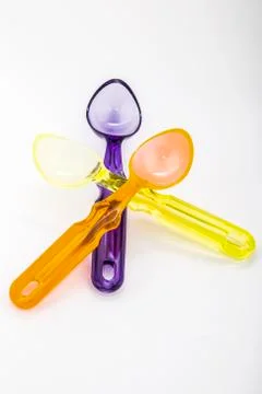 Spoons colred Stock Photos