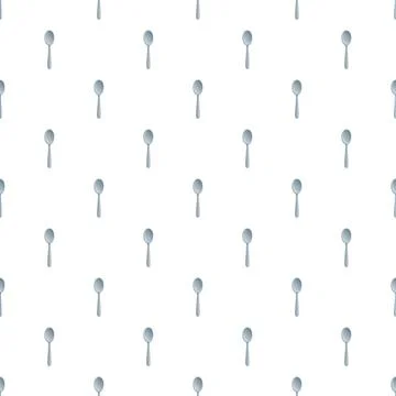 Spoons kitchen utensils seamless cooking pattern background Stock Illustration