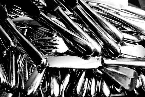 Spoons knife fork Stock Photos